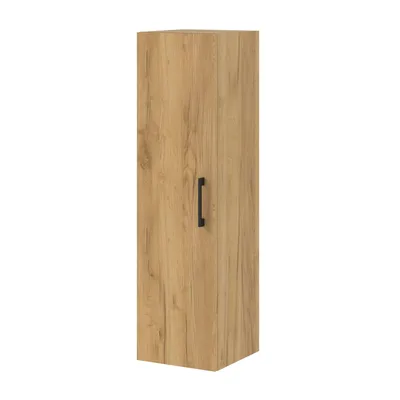 Productafbeelding van Badkamerkast Lumi, 110 cm, eikenhout "craft" afwerking, goudkleurig, hangende kast