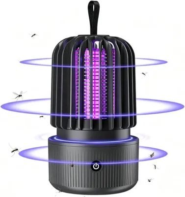 Productafbeelding van Insectenvernietiger 2-in-1 – 3000V, 360nm UV-licht, oplaadbaar via USB, nachtlampje, geschikt voor 60–80m², levensduur 8000 uur, voor binnen- en buitengebruik, cadeaus voor thuis