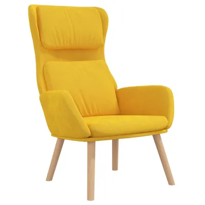 Immagine prodotto di vidaXL Poltrona relax in velluto giallo senape