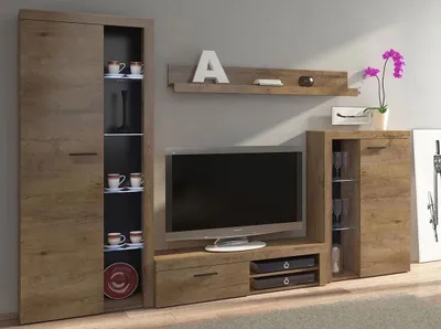 Obrázek produktu pro Moderní obývací stěna THISE - dub lefkas