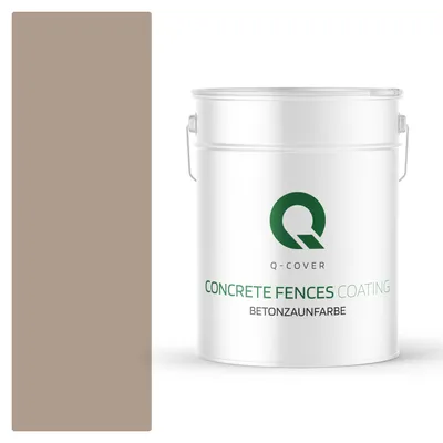 Produktbild von Betonzaunfarbe Hazelnuss 10L | Wetterfeste Silikonfarbe für Außen | Abperleffekt & Lotuseffekt | Für Betonelemente