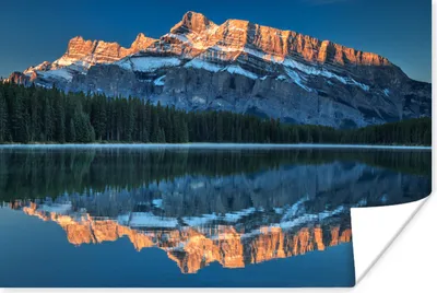 Produktbild von MuchoWow® Poster Großer Berg im Banff-Nationalpark in Kanada 120x80 cm - Bilder