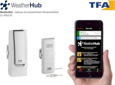 Produktbild von TFA WeatherHub Temperaturmonitor Starter Set 2 Sender/Kabelfühler