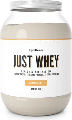 Produktbild von GymBeam - Just Whey Protein aus Weidehaltung, 1000 g, Salted Caramel