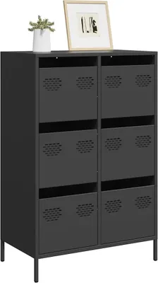 Produktbild von vidaXL Highboard Schwarz 68x39x101,5 cm Stahl
