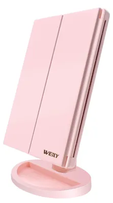 Image de MIROIR DE MAQUILLAGE LED WEILY, 21 LED, grossissement 1x, 2x, 3x