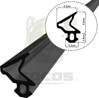 Produktbild von Fensterdichtung Gummidichtung Dichtungsprofil WS013 50m Schwarz für Fenster und Türen