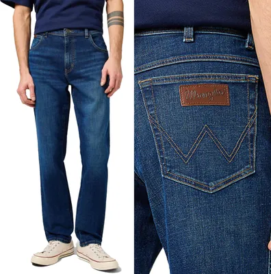 Immagine prodotto di WRANGLER Herren, Jeanshosen, Slim fit TEXAS SLIM, W33 L34, Blau, Jeans, baggyjeans, buggy