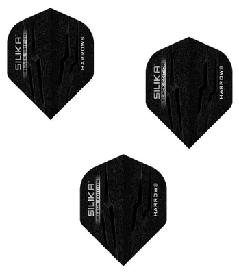 Produktbild von Harrows - Dart Flights "Silika Black Edition No2" 3er-Pack PP7024 (Einheitsgröße) (Schwarz)