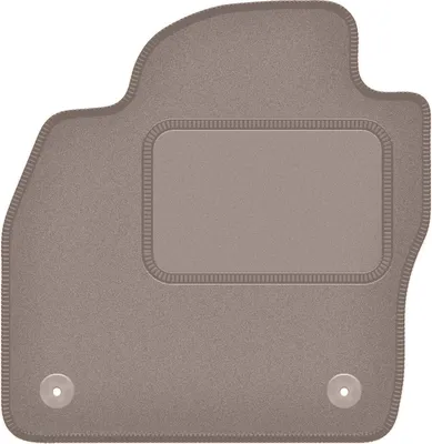 Produktbild von Fahrerfußmatte Velours beige passend für Seat Ibiza V (2017-, Schrägheck) – mit Befestigungen – passgenau