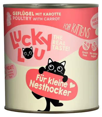 Produktbild von Lucky Lou Lifestage Kitten Geflügel 6x 800 g