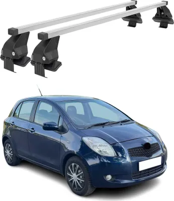 Produktbild von Menabo Dachträger Grundtäger für Toyota Yaris 2005-2011 50kg Stahl Silber 2 tlg