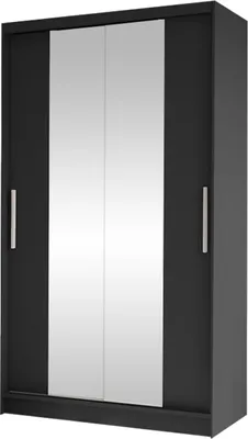 Produktbild von MIRJAN24 Schiebetürenschrank Costa II, Kleiderschrank, Stilvoll Schlafzimmer Garderobenschrank (Farbe: Schwarz)