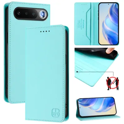 Produktbild von Lederhülle für Realme 16 Hülle Flip Brieftasche Kartenfächern Ständer Schutzhülle Türkis