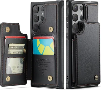 Produktbild von Samsung Galaxy S25 Ultra Hülle - CaseMe C22 Back Cover mit Kartenfach - Schwarz