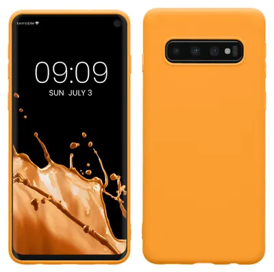 Produktbild von kwmobile Handyhülle für Samsung Galaxy S10 Hülle - TPU Case - Kabelloses Laden - Schutzhülle Cover in Fruity Orange