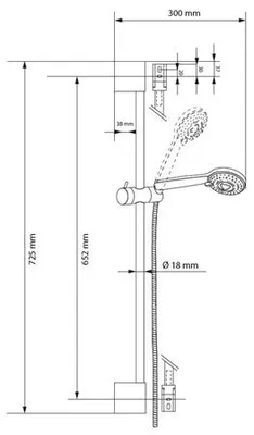 Produktbild von Optima Duschset Comfort OPS070
