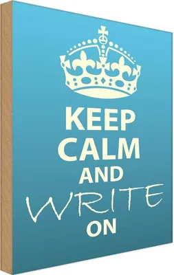 Produktbild von vianmo Holzschild 18x12 cm Keep Calm and write on
