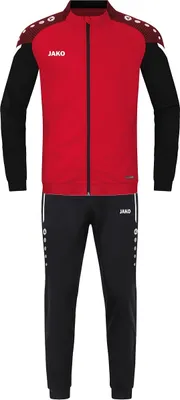 Produktbild von JAKO Kinder Trainingsanzug Polyester Performance, Farbe:rot/schwarz, Größe:128