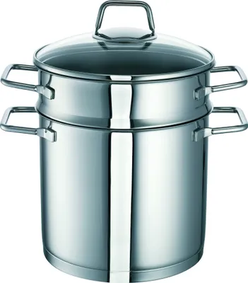 Immagine prodotto di Schulte-Ufer Spagettitopf Wega, Kochtopf mit Siebeinsatz, Edelstahl 18/10, 20 cm, 5 L, 64446-20