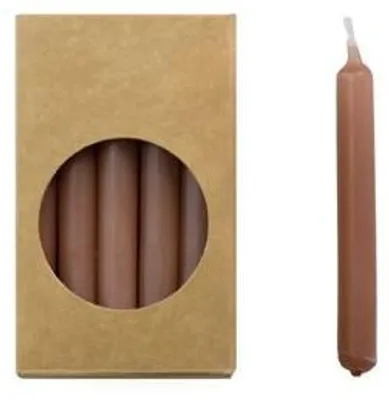 Imagen del producto de Rustik Lys - Caja con velas tipo lápiz cortas "Finn" (Set de 20, color ladrillo)
