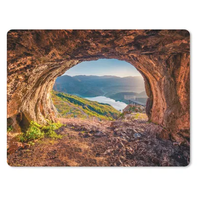 Produktbild von MuchoWow® Mauspad Mousepad Höhle - Berg - Landschaft - Natur 23x19 cm - Mousepads - Maus Mat - Pad - Mausunterlage - Schreibtischunterlage - Mauspad