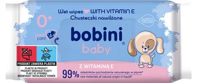 Productafbeelding van Bobini Baby Vochtige doekjes met vitamine E, 3 x 72 stuks.
