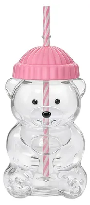 Bärenglas 580 ml mit Deckel, transparent, für heiße & kalte Getränke