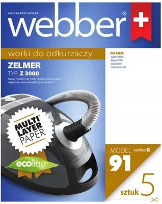 Zdjęcie produktu dla Webber Worki do odkurzacza Model 91