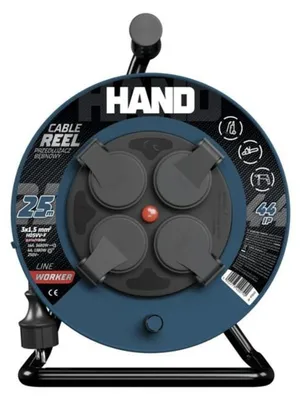 Image de Prolongateur électrique, tambour, 50 mètres, câble 3 x 1,5 mm, 16A / 3680W, indice de protection IP44