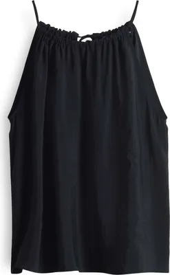 Produktbild von Opus Foyage Damenbluse, Schwarz, mit dünnen Spaghettiträgern und lockerem Schnitt