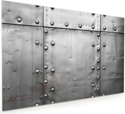 Produktbild von Küchenrückwand Spritzschutz Glas mit Motiv Metallplattenoptik 40 x 40 cm
