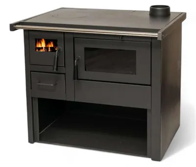 Immagine prodotto di Stufa cucina a legna con forno in acciaio 7 Kw A+ con uscita fumi lato destro 85xH87x59 cm
