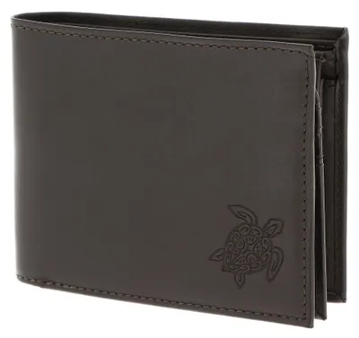 Productafbeelding van oxmox Leer portemonnee Leather RFID Protect Querscheinbörse Turtle 2.0 Embossed Brown donkerbruin