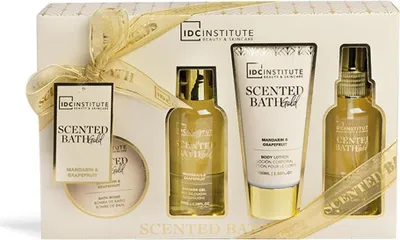 Immagine prodotto di Set per la cura del corpo con fragranza - 4 pezzi - 100 ml - Mandarino e pompelmo - Set regalo per il bagno - Set di fragranze