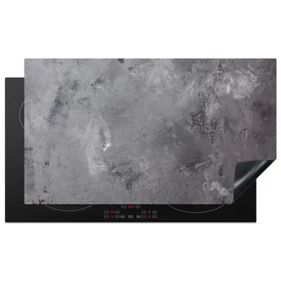Produktbild von KitchenYeah© Herdabdeckplatte Beton - Grau - Retro , 91x52cm, Küche Deko, Glaskeramikkochfeld Herdabdeckung, Abdeckplatte fùr Kochfeld