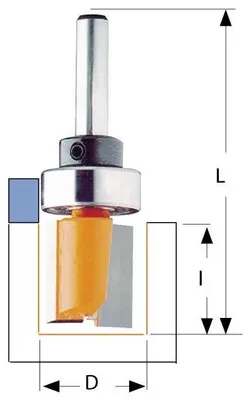 Obrázek produktu pro CMT | Drážkovací fréza s horním ložiskem Ø15x31,7 / stopka Ø6 mm
