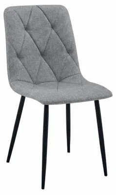 Produktbild von Grauer Stuhl LIBRA PLATINUM GREY mit schwarzen Beinen, KI-generiertes Bild