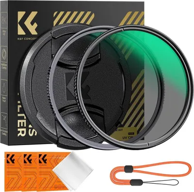 Produktbild von 72mm K&F Concept Nano X-Serie Filterset Polfilter UV Filter mit Objektivdeckel und Reinigungstuch