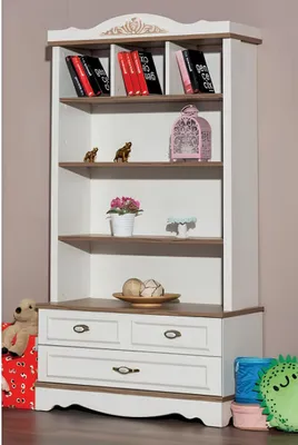 Immagine prodotto di Libreria bianca, scaffale per cameretta, mobile libreria, scaffale per camera da letto
