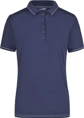Produktbild von Hochwertiges Poloshirt mit Kontraststreifen navy/white, Gr. L