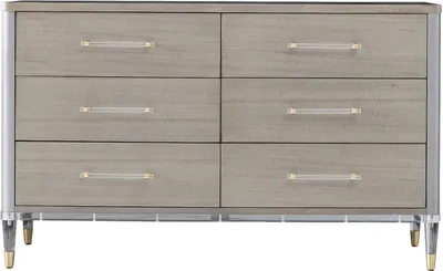 Image de Commode design 6 tiroirs Sideboard Lowboard Armoire Buffet en brun Nouveau