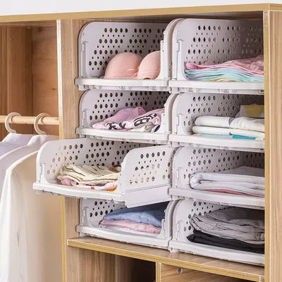 Zdjęcie produktu dla Omgoods - Zestaw 3 sztuk skrzynek do przechowywania, idealnych do ubrań i akcesoriów