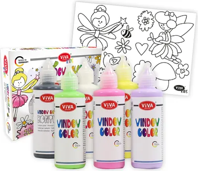 Image de ViVA DECOR Viva KIDS Set de couleurs pour fenêtres "Fairy Magic" (magie des fées)