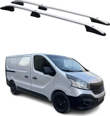 Image de Barres de toit longitudinales pour Renault Trafic 2014-2024 L1 Aluminium Gris