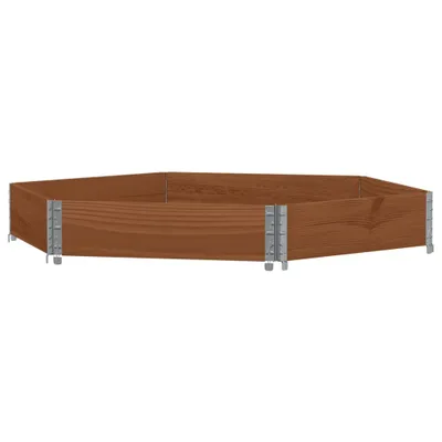 Image de vidaXL Rehausse de palette Marron 160x160 cm Pin massif