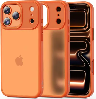Immagine prodotto di Tech-Protect Magmat per iPhone 17 Pro, arancione cosmico opaco