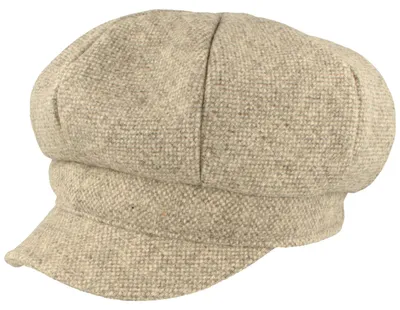 Imagen del producto de Gorro tipo "ballon" de tweed Mayser, confeccionado en lana pura, color gris, talla M