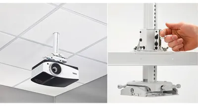 Produktbild von Chief Universal Suspended Ceiling Projector System - White - Befestigungskit (Anschlussplatte, Hängedeckenplatte, Spalte)