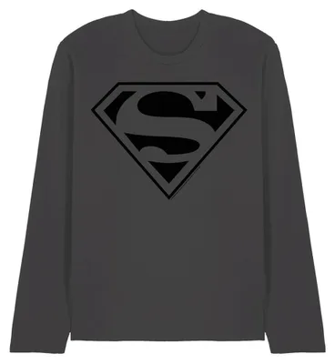 Produktbild von Superman - T-Shirt für Herren/Damen Uni, Langärmlig TV33611 (XXL) (Holzkohle)